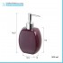 Set accessori bagno da appoggio dispenser e porta spazzolini in ceramica viola