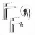 Set miscelatori lavabo bidet e doccia incasso cromati Piralla Baci scarico incluso