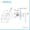 Set miscelatori lavabo bidet e doccia incasso cromati Piralla Baci scarico incluso
