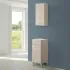 Mobile pensile bagno H 69,5 cm in legno color larice con anta reversibile