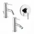 Set miscelatori lavabo bidet e doccia incasso cromati Piralla Essenza scarico incluso