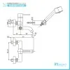 Set miscelatori lavabo bidet e vasca con kit doccia cromati Piralla Essenza scarico incluso