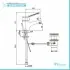 Set miscelatori lavabo bidet e vasca con kit doccia cromati Piralla Ariel scarico incluso