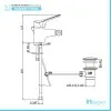 Set miscelatori lavabo bidet e vasca con kit doccia cromati Piralla Ariel scarico incluso