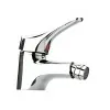 Set miscelatori lavabo bidet e vasca con kit doccia cromati Piralla Ariel scarico incluso