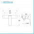 Set miscelatori lavabo bidet e doccia esterno cromo lucido Kubo