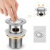 Set miscelatori lavabo e bidet cromati Kubo con piletta click-clack