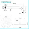 Set doccia cromato Nobili Hof completo di soffione tondo 25 cm e miscelatore incasso