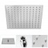 Set doccia cromato Nobili Hof con soffione quadrato 25x25 cm e miscelatore incasso