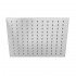Set doccia cromato Nobili Hof con soffione quadrato 25x25 cm, kit doccia e miscelatore
