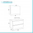 Mobile bagno sospeso 80 Town bianco top rovere naturale per lavabo dappoggio