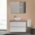 Mobile bagno sospeso 80 Town bianco top rovere naturale per lavabo dappoggio