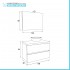 Mobile bagno sospeso 100 Town bianco top rovere fossile per lavabo dappoggio
