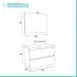 Mobile bagno sospeso 100 Town bianco top rovere naturale per lavabo dappoggio