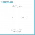 Colonna bagno sospesa 136h cm bianco lucido anta reversibile