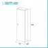 Colonna bagno sospesa 136h cm bianco lucido anta reversibile