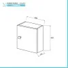 Pensile bagno 45 cm bianco lucido anta reversibile