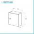 Pensile bagno 45 cm bianco lucido anta reversibile