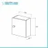Pensile bagno 45 cm bianco lucido anta reversibile