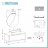Mobile bagno sospeso 110 cm Master grigio cemento con lavabo e specchio