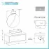 Mobile bagno sospeso 110 cm Master grigio cemento con lavabo e specchio