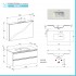 Mobile bagno sospeso 100 cm Master grigio cemento con specchio contenitore