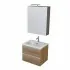 Mobile bagno sospeso 60 cm Master rovere miele con specchio contenitore