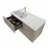 Composizione bagno sospesa 100 cm Master grigia con top e specchio