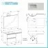 Composizione bagno sospesa 100 cm Master grigia con top e specchio