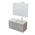 Mobile bagno sospeso 100 cm Master grigio con lavandino e specchio