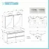 Mobile bagno sospeso 120 cm Master grigio doppio lavabo e 4 cassetti