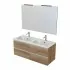 Mobile bagno sospeso 120 cm Master rovere doppio lavabo e 4 cassetti