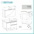 Mobile bagno sospeso 100 cm Master rovere con lavabo e specchio contenitore