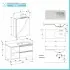 Mobile bagno sospeso 100 cm Master bianco con lavandino e specchio