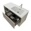 Mobile bagno sospeso 100 cm Master grigio con cassetti soft-close