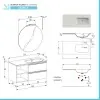 Mobile bagno sospeso 100 cm Master rovere con lavandino e specchio