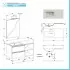 Mobile bagno sospeso 100 cm Master bianco con cassetti e vani