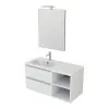 Mobile bagno sospeso 100 cm Master bianco con cassetti e vani