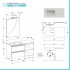 Mobile bagno sospeso 100 cm Master rovere con specchio su pannello