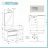 Mobile bagno sospeso 100 cm Master rovere con specchio su pannello