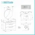 Mobile bagno sospeso 100 cm Smart olmo/lava con specchio