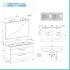 Mobile bagno sospeso 120 cm Smart bianco legno con specchio