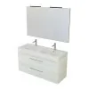 Mobile bagno sospeso 120 cm Smart bianco legno con specchio
