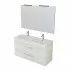 Mobile bagno sospeso 120 cm Smart bianco legno con specchio