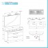 Mobile bagno sospeso 120 cm Smart olmo/lava con specchio