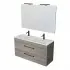 Mobile bagno sospeso 120 cm Smart olmo/lava con specchio