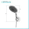 Set doccia cromato multigetto 3 funzioni con supporto incluso