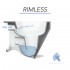 Sanitari filomuro rimless Simas Henges con sedile soft close incluso