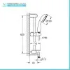 Saliscendi doccia Grohe New Tempesta 100 a 3 getti con porta oggetti