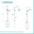 Colonna doccia cromata H 105 cm con deviatore design tondo